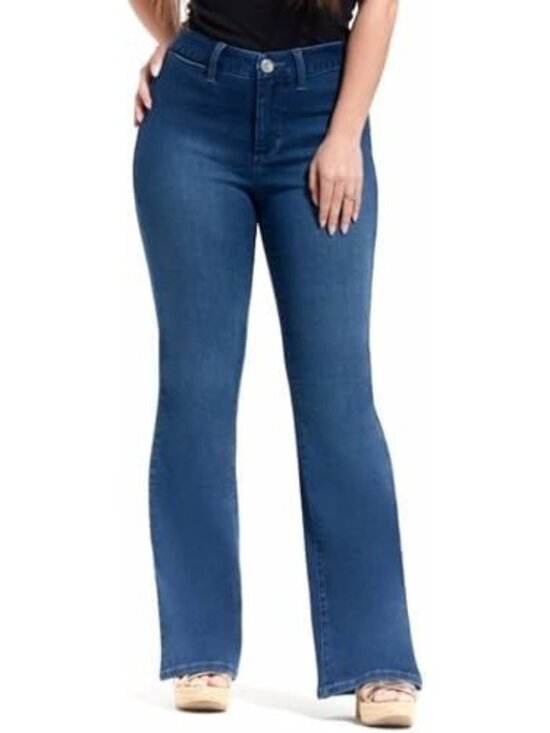 1822 Denim - 1822 Denim Women's Stretch Bootcut Jeans - Washed Blue, 25 Waist Lena Flare